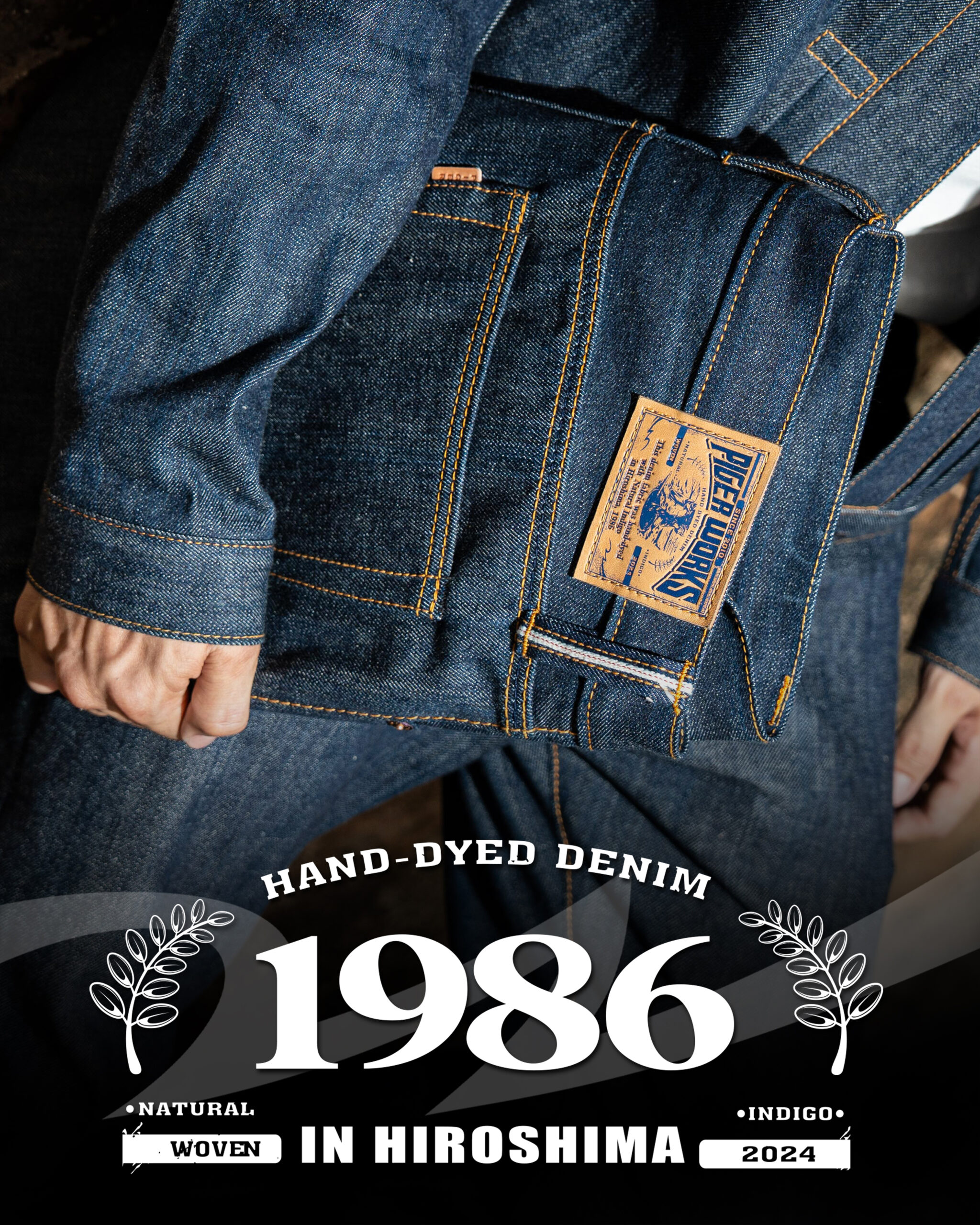 Natural Indigo Hand Dyed in 1986