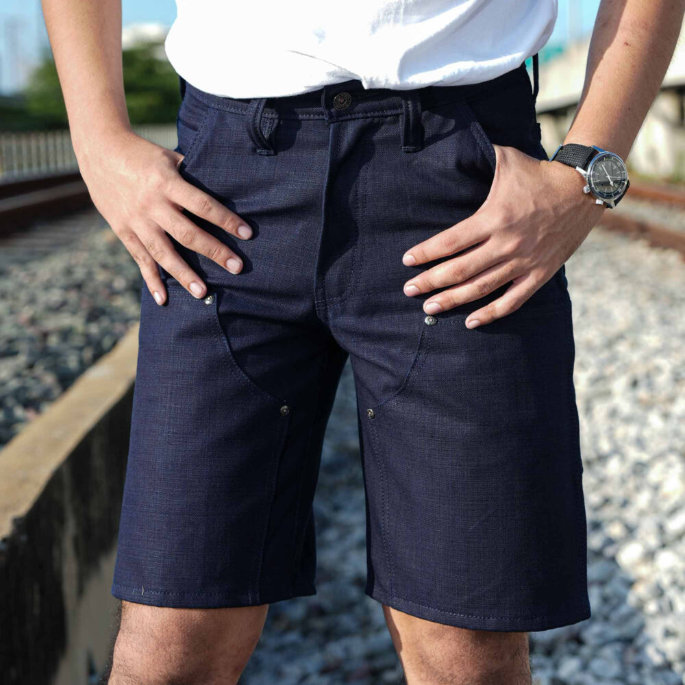 Double Knee Shorts - Indigo Canvas